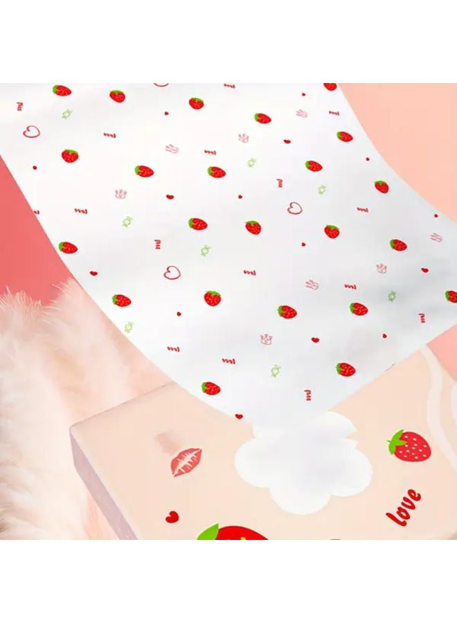 Peach You Like 5 Ply Tissues Soft Thick Portable With Strawberry Cloud Design - Image 3